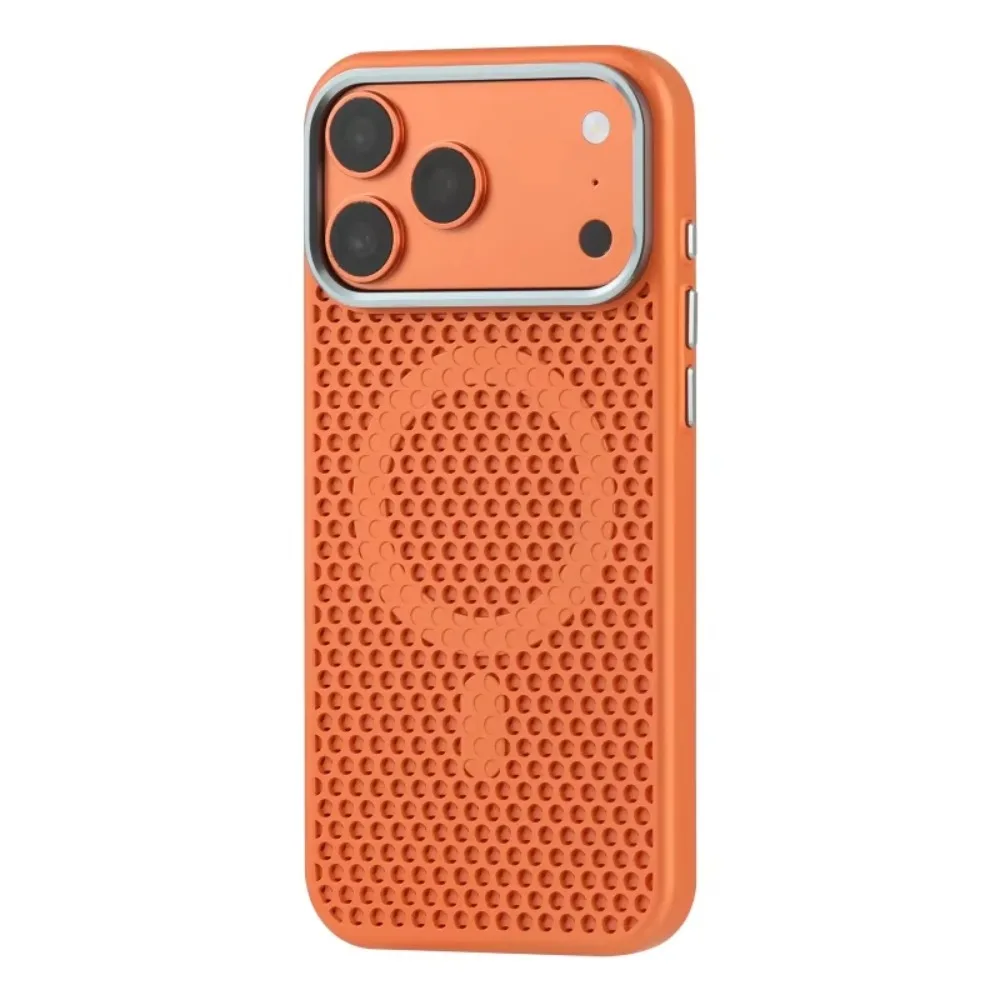 (laranja, Iphone 17 Pro Max) Capa Fosca Para Celular Com Dissipação De Calor E Proteção Da Câmera Em Metal Resistente A Quedas.