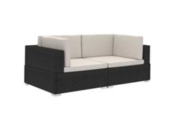 Corner Seat, Corner Seats Vidaxl Preto Rattan / Vime (n/a)