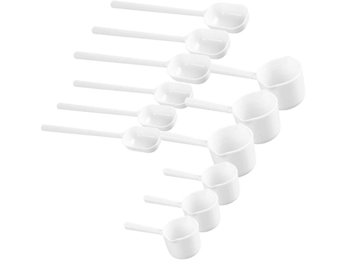 Conjunto Uonlytech Com 40 Colheres Medidoras Reutilizáveis Café Em Pó E Leite, Feitas De Material Resistente