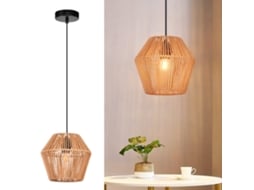 Candeeiro Suspenso Vintage Em Vime 150 Cm E27 40w Nettlife