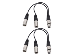 Cabo Divisor Y Xlr Fêmea 3pin para 2 Xlr Masculinas Plug And Play 2pcs