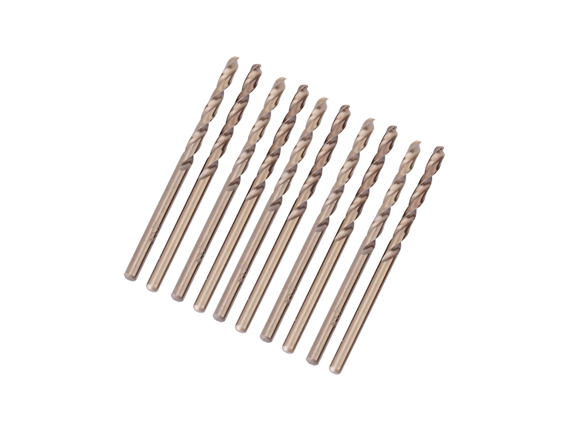 Conjunto De Brocas Hss-co M35 Cobalto Para Perfuração Em Aço Inoxidável 3.0mm
