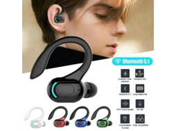 2026 audífonos Sem Fio Bluetooth 5.1 para Correr com Gancho Auricular Mono Ouvido Direito Branco