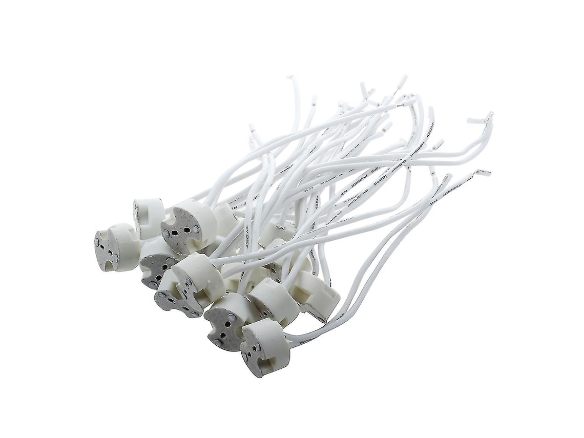 Conjunto de 15 Soquetes Cerâmicos Brancos Mr16 Gu5.3 para Lâmpadas Led BRILVIBERA