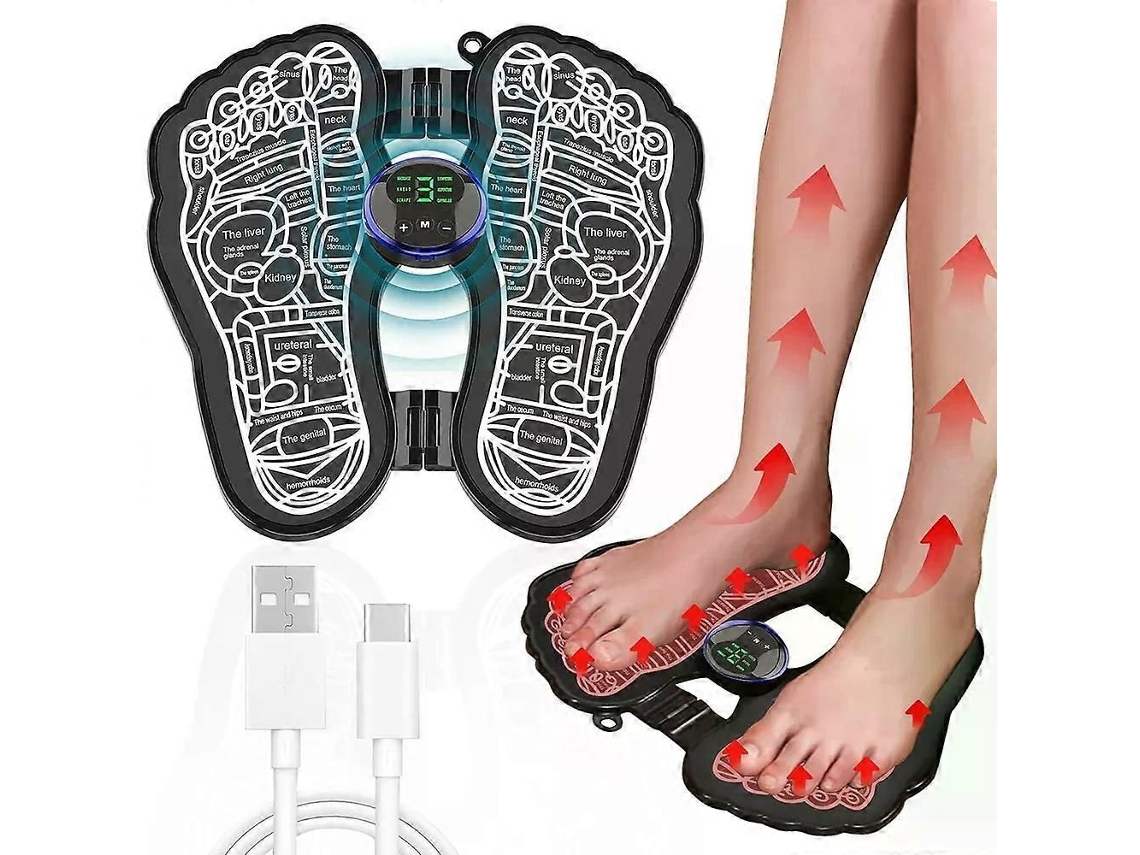Mini Massageador Recarregável Para Terapia Dos Pés De Idosos, Ems, Portátil, Com Pulso, Uso Doméstico, Relaxan Te Os Pés, Homens E