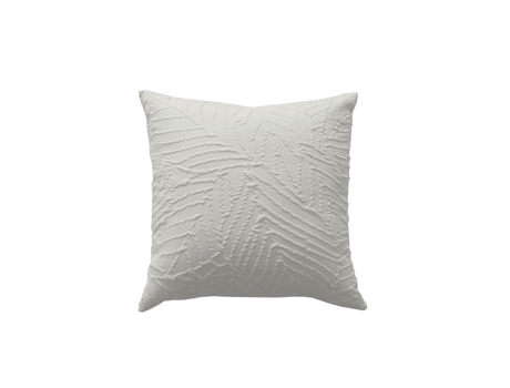 Coussin Quadrado Folhagem Aspecto Amassado Ecru 40x40 Cm