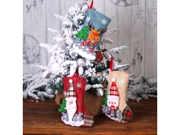 Adorno de Natal Boneca Criativa Saco Presentes Meia Natal