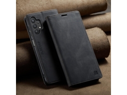 Suporte Calor Genuíno Aba para Samsung Galaxy A32 5G HONGWE. Magnética com Porta-Cartões