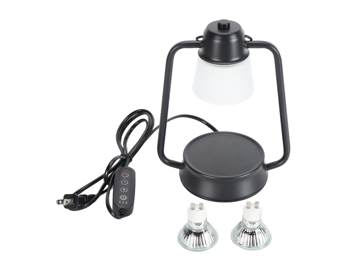 Lâmpada Aquecedora de Velas com Timer Vintage Aromaterapia Derretedor de Cera 2 Lâmpadas