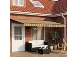 Vidaxl Estrutura De Toldo Manual Com Leds 5 X 3 M