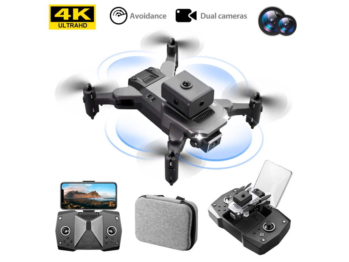 Mini Drone de Prevenção de Obstáculos Ky912 4K Duração Da Bateria: 12 Min Preto