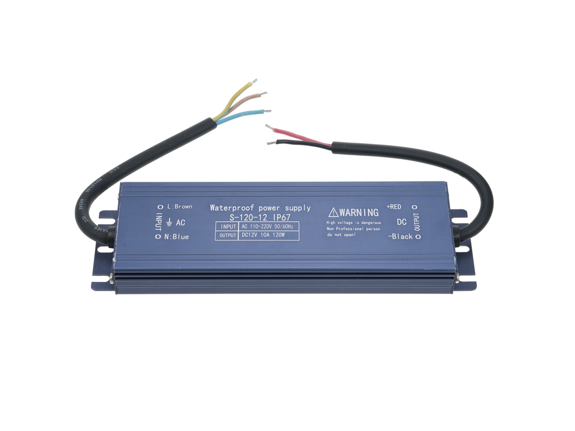 Fonte de Alimentação Led Ip67 12v 120w Transformador AC 110v 220v para Fita Led | S/MARCA