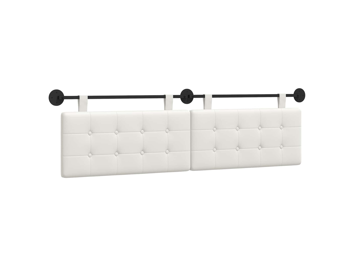 Conjunto 1 Cabeceira Suspensa Vidaxl Branco Couro Sintético (190 X 55 X 5 Cm)