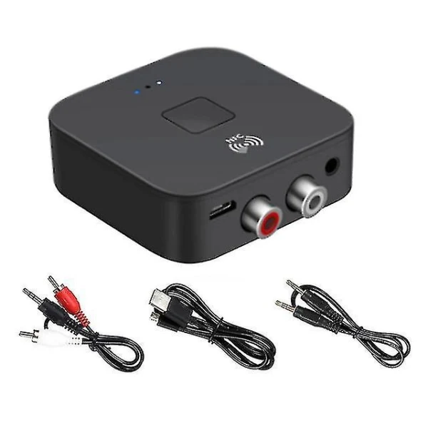 Receptor De Áudio Bluetooth 5.0 Rca Com Aptx, Entrada Auxiliar De 3,5 Mm, Adaptador Bluetooth Sem Fio Com Nfc Para Música Em Carros, Tvs E Computadore
