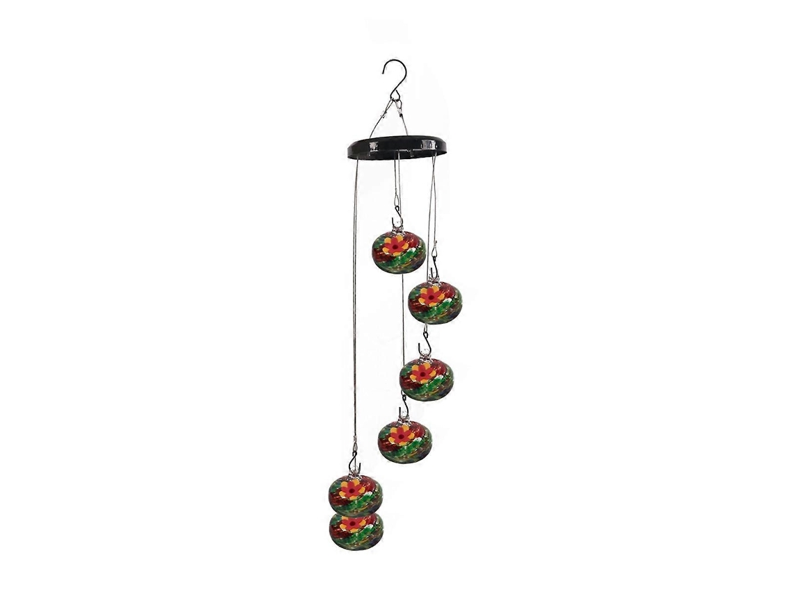 Sinos De Vento Lurelia, 7 Ganchos, Para Varanda, De Ferro, De Vidro, 13 Cm, 8 Cm, 9 Cm