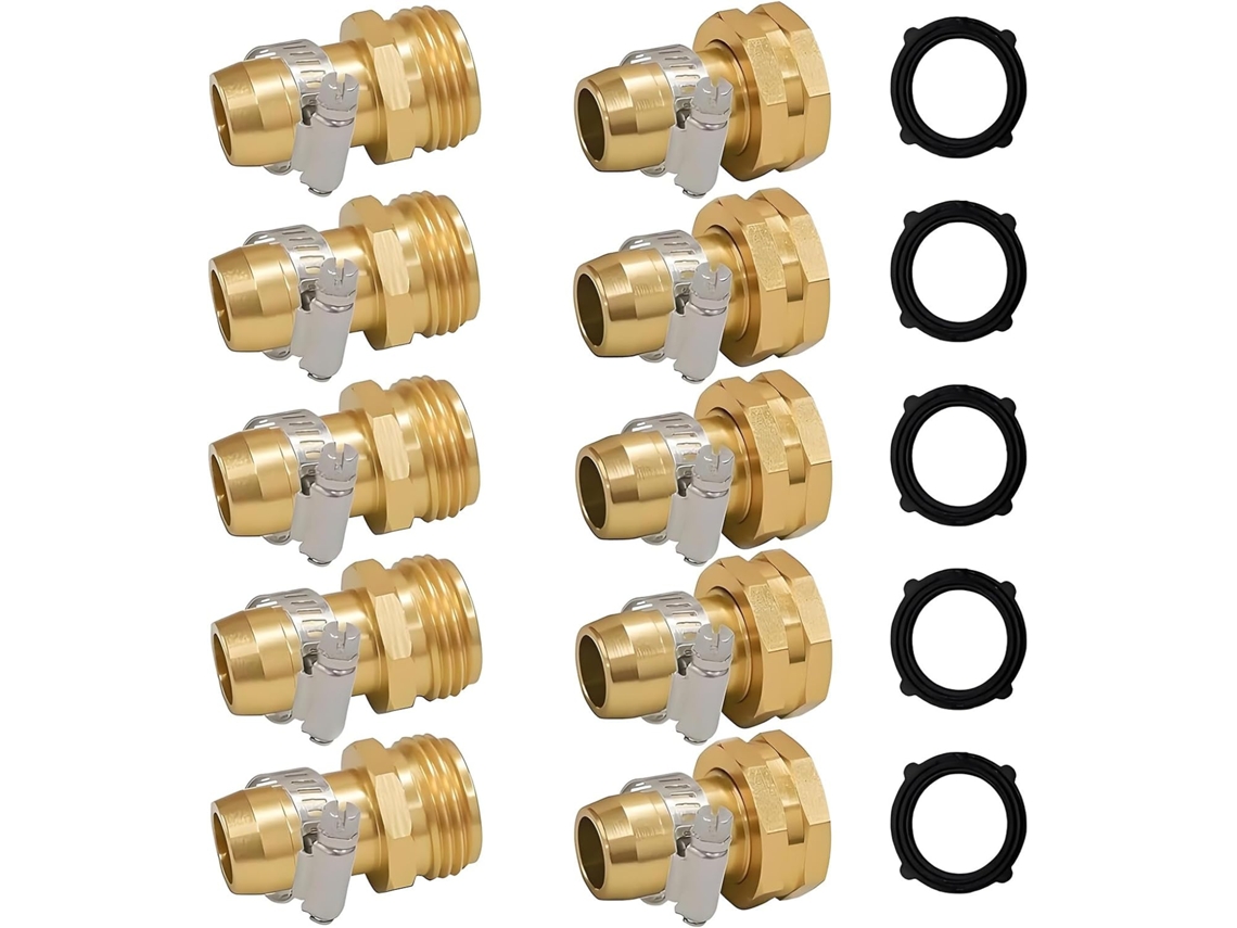 Kit Universal De Reparo Para Mangueira Jardim Em Latão, 5 Peças,