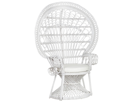 Poltona BELIANI Emmanuelle (50 x 120 x 150 - Rattan - Branco)
