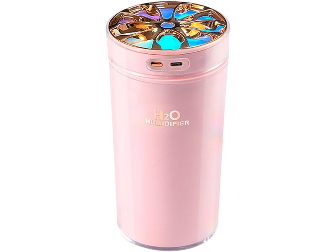 Umidificador Usb Para Carro Portátil De 300 Ml Com Luz Colorida, Recarregável E Silencioso