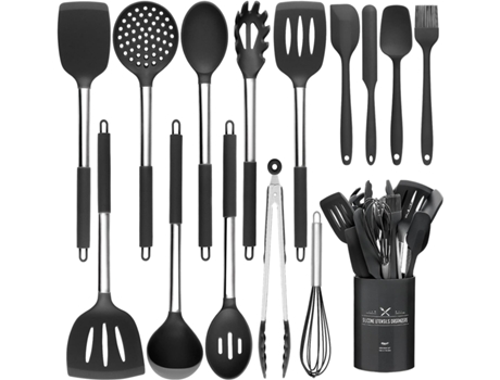 Conjunto de Utensílios de Cozinha em Silicone