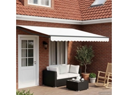Vidaxl Toldo Retrátil Elétrico Branco 4,5 × 3 M