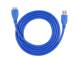Cabo De Dados Usb 3.0 A/b Micro A/b Masculino, 1.5m, Azul, Acessório Para Pc Luz Dourada