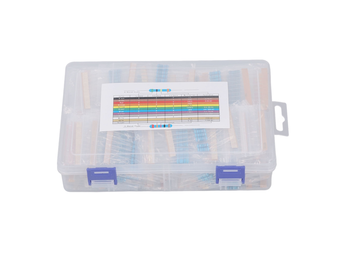 Kit de Resistências de Filme Metalico 86 Valores 1 Ohm 1m Ohm 1% 1w 860 Peças