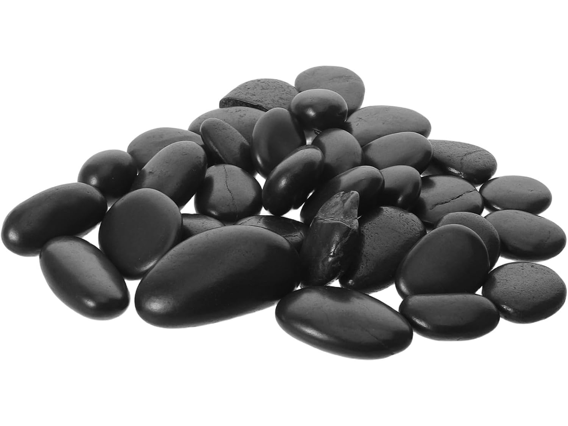 Kit de Pedras para Grelha Inoomp, 2 Pedras de Rio de 3cm para Cozinhar Bifes e Preencher Lareira com Temperatura CHABERLU