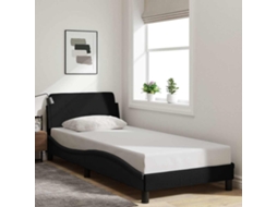 Vidaxl Estrutura de Cama Dover Preta 90x190 Cm em Tecido