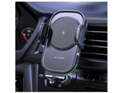 Carregador Carro Sem Easy One Touch Certificado Qi YIZHOOD Preto