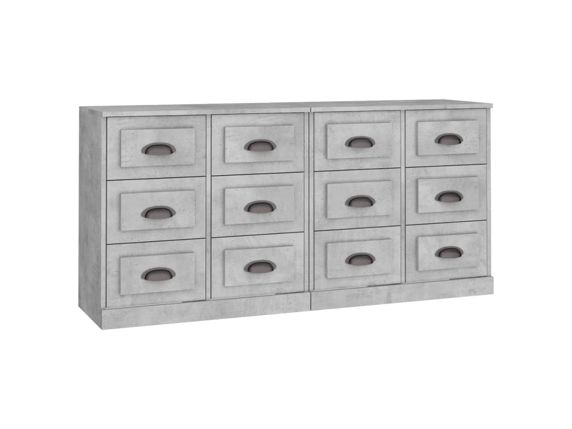 Sideboard, Sideboards Vidaxl Cinzeto Madeira Processada (n/a)