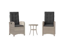 Bistro Set, Bistro Sets Vidaxl Cinzeto Rattan / Vime (n/a)
