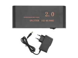 Aetheria divisor de Interface Multimídia Hd 1x2 4k 60hz 18.2gbps Distribuidor com Plugue Eu