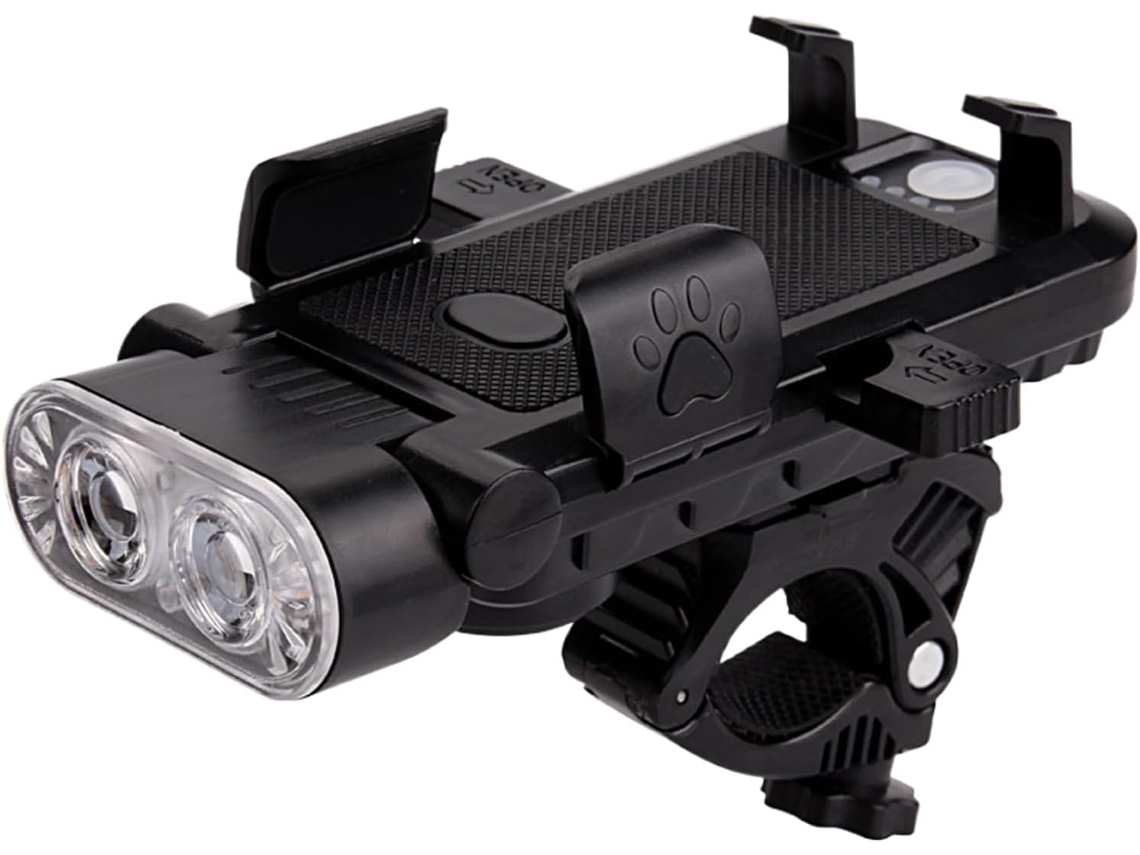 Luz Frontal De Led Recarregável Para Bicicleta, À Prova D'água, Com 4