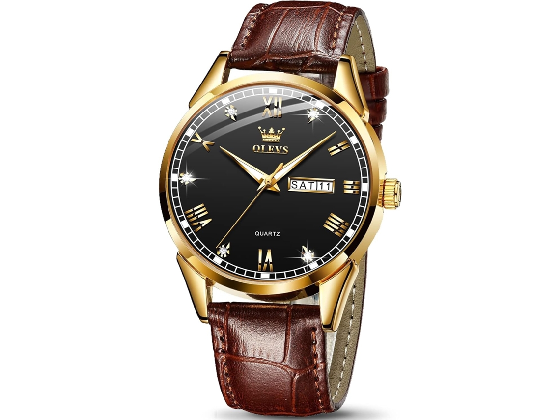 Lurelia Relógio Masculino, Movimento De Quartzo, Data/calendário, Luminoso, 9 Mm, 0,35 Polegadas, 38 Mm, 1,49 Polegadas, 8,66 Polegadas, 20 Mm, Couro