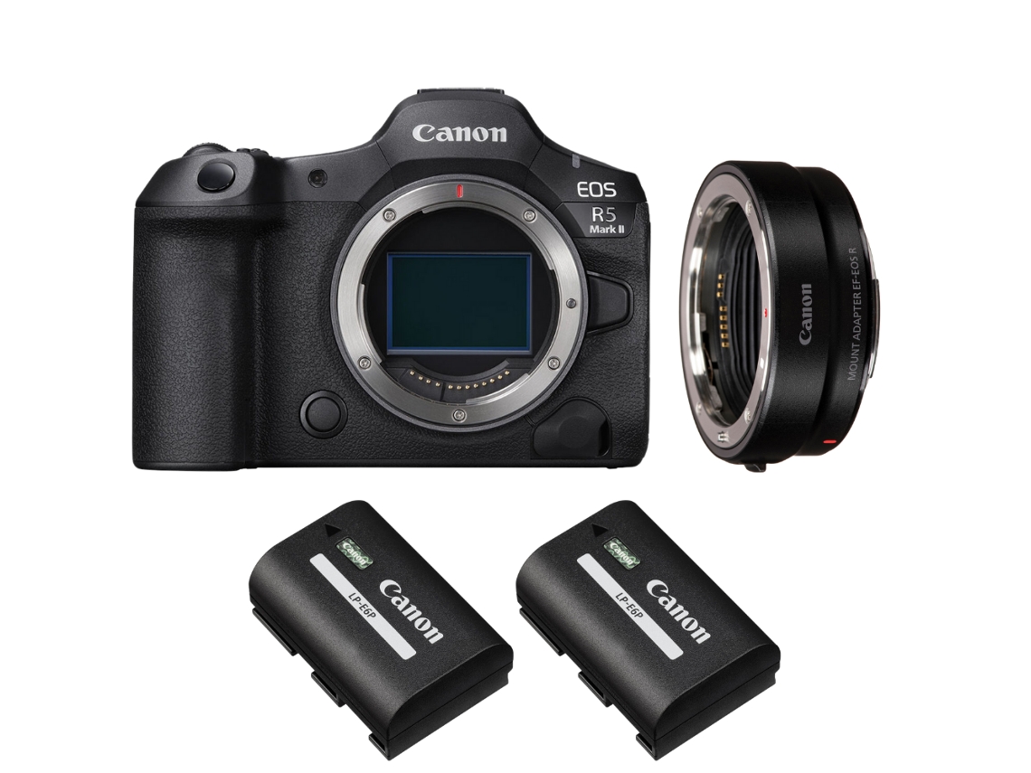 Eos R5 Mark Ii + Ef eos R + 2 Canon Lp e6p + Ebook “20 Dicas para Fotos Que Impressionam” CANON