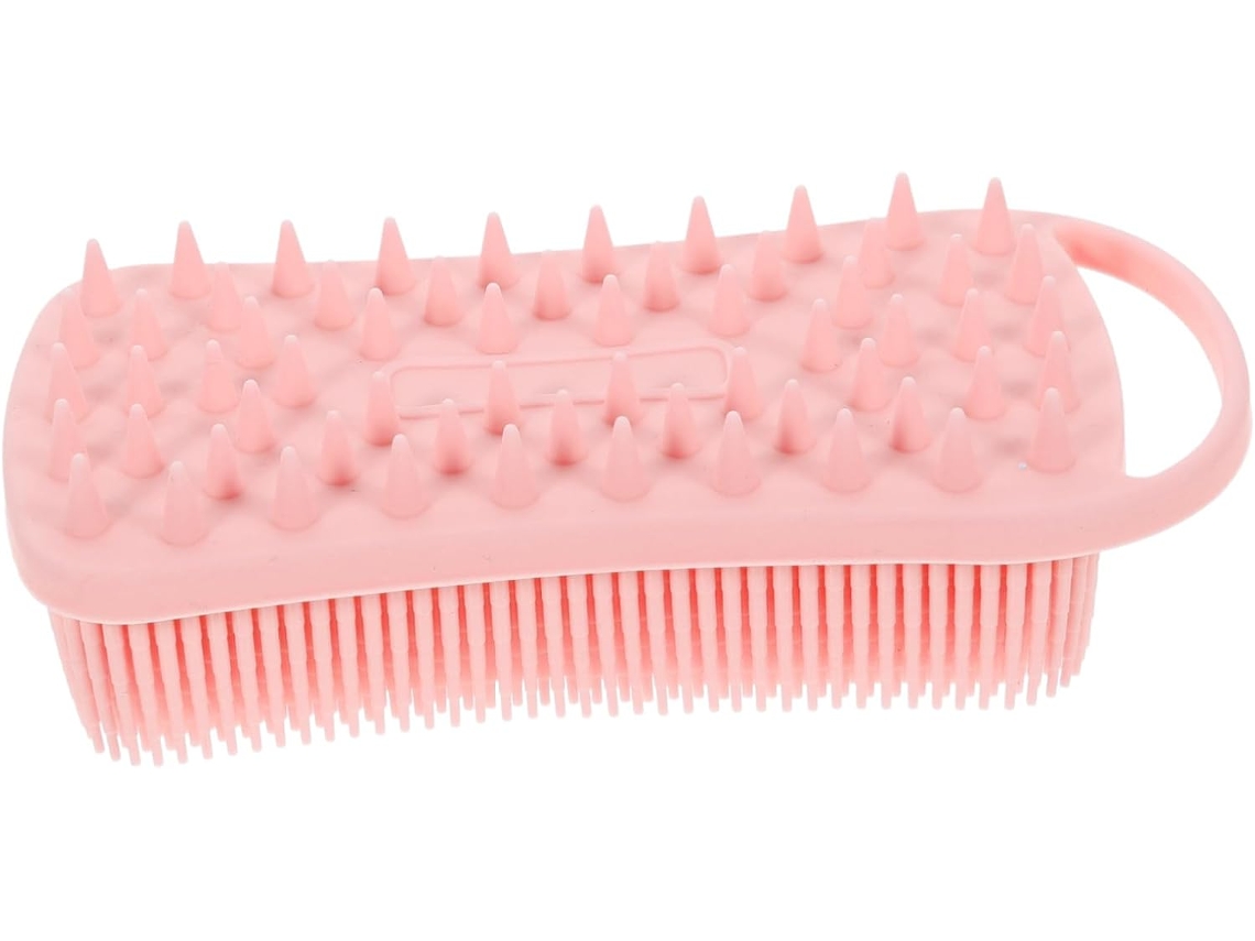 Escova De Banho Rosa Para Bebês Beaupretty Em Silicone Com Superfície Lisa Estimular A Circulação Sanguínea Acessório