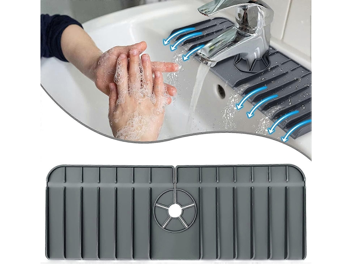 Protetor De Respingos Para Pia De Cozinha, Silicone, Com Base De Drenagem E Secagem