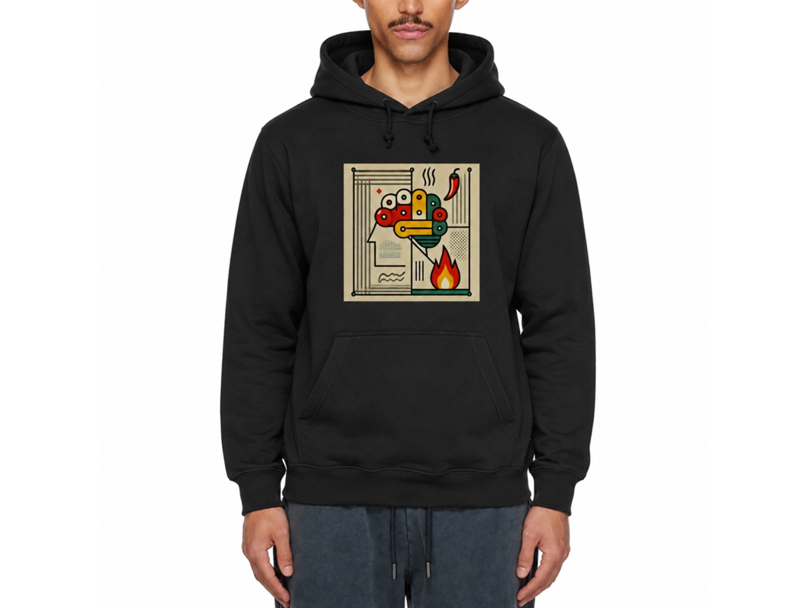Rockinstone Neuro Spicy Black Hoodie Unique Designer Style