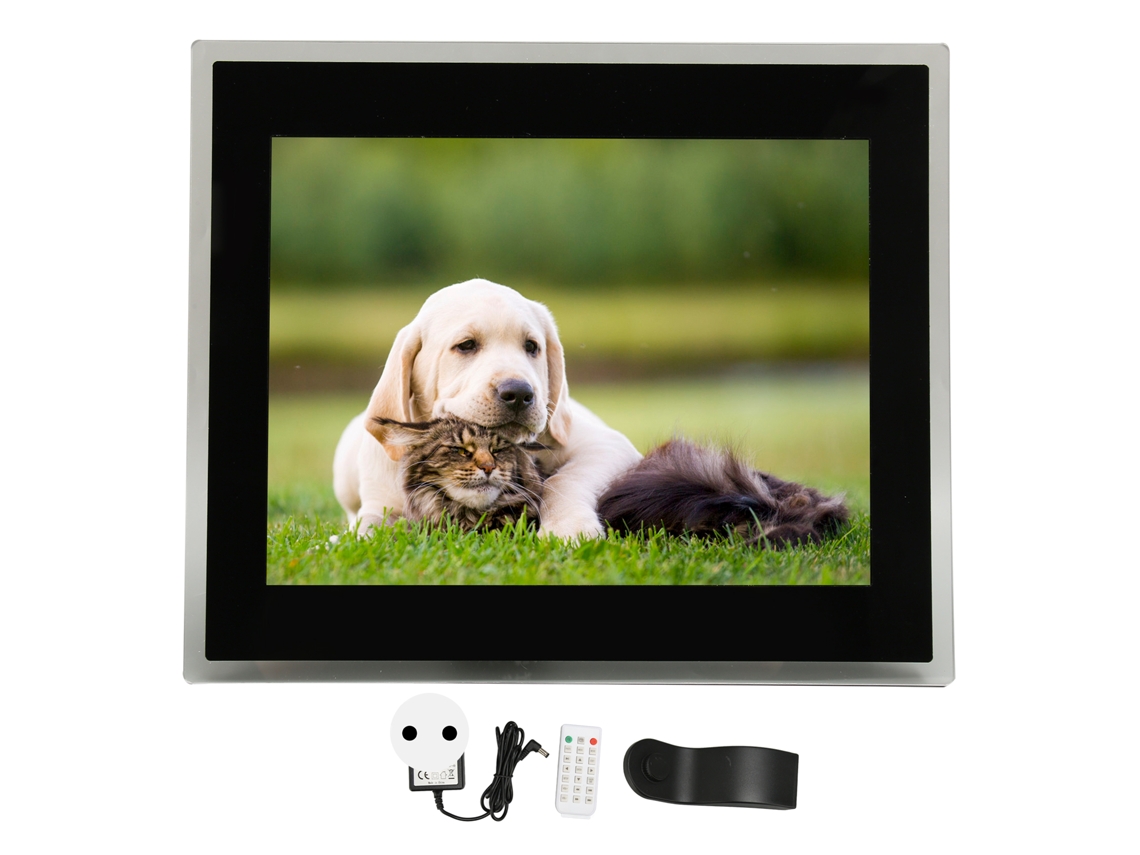 Quadro de Fotos Digital EOOCOO com tela IPS de 15 polegadas e alta definição