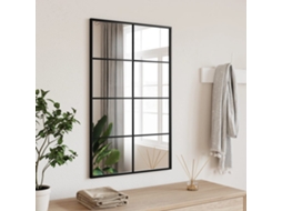 Vidaxl Espelho De Parede Retangular 50x80 Cm Ferro Preto