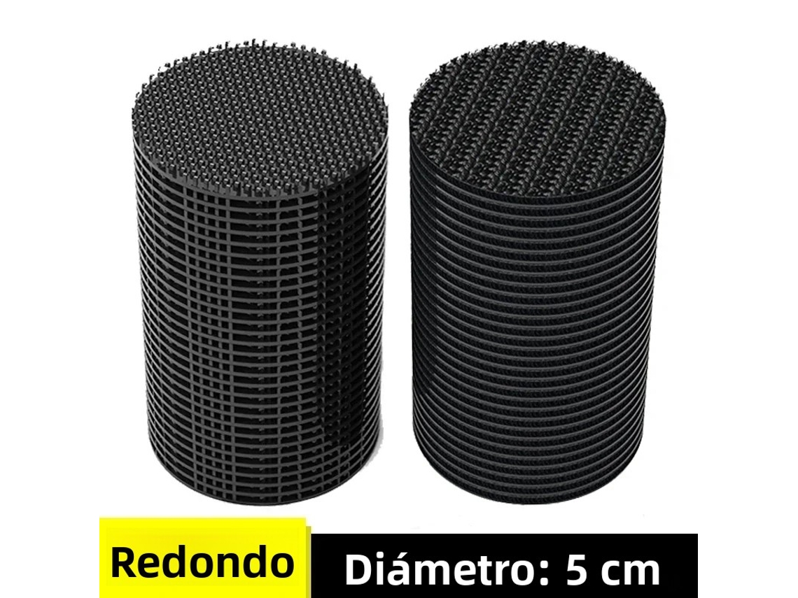Adesivo Dupla Face Antiderrapante com Fecho de Velcro para Fixação Invisível em Sofás MDUG (redondo, 12 Unidades)