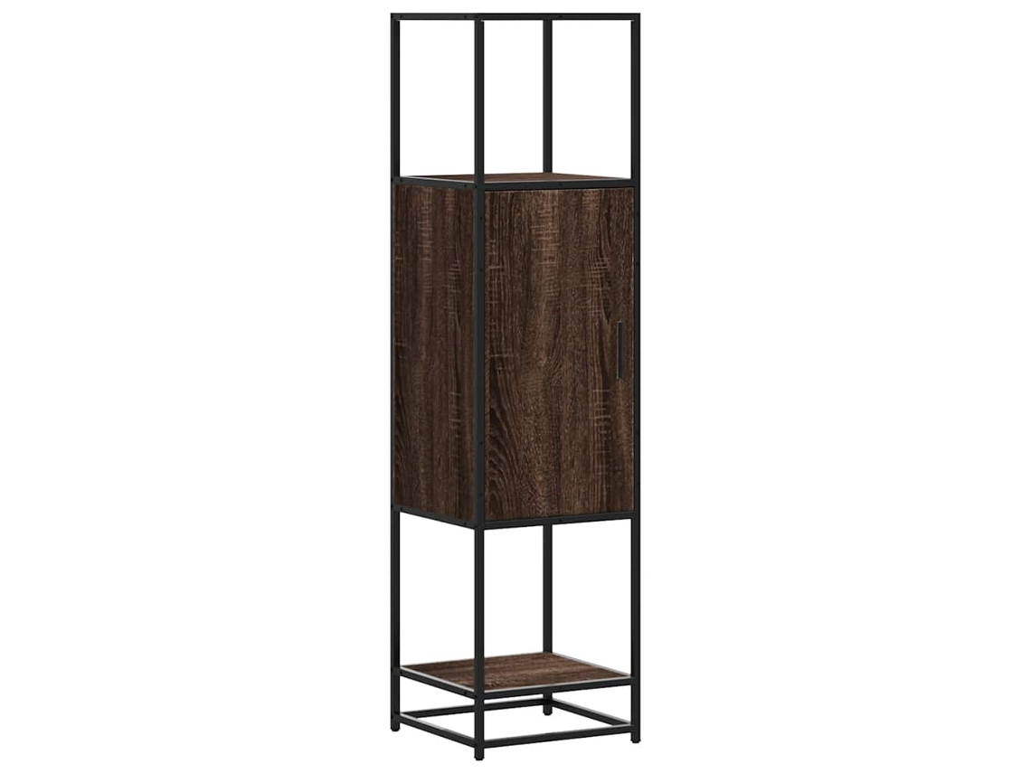 EXCLUSIVO DA MAISON: Guarda-roupa alto Castanho Carvalho em madeira e metal (35,5 x 35 x 139 cm)