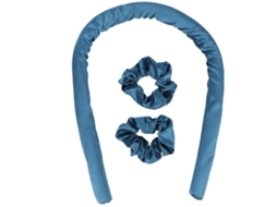 Rolo de cabelo sem calor para dormir, rolo de espuma, ferramenta de cachecóis faça você mesmo, azul escuro
