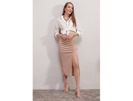 Saia Unissexo MT CLOTHES Abertura Talla Bege (Casal)