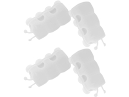 Suporte Para Chuveiro Favomoto Em Silicone Branco, Conjunto De 4 Peças Com Ventosa, Para Banheiro Encaixe Universal E