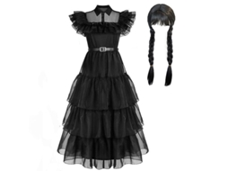 Vestido De Terno De Festa Com Patchwork E Cinto, Comprimento Até Tornozelo, Algodão E Poliéster, Modelo Ball Gown Sem Peruca
