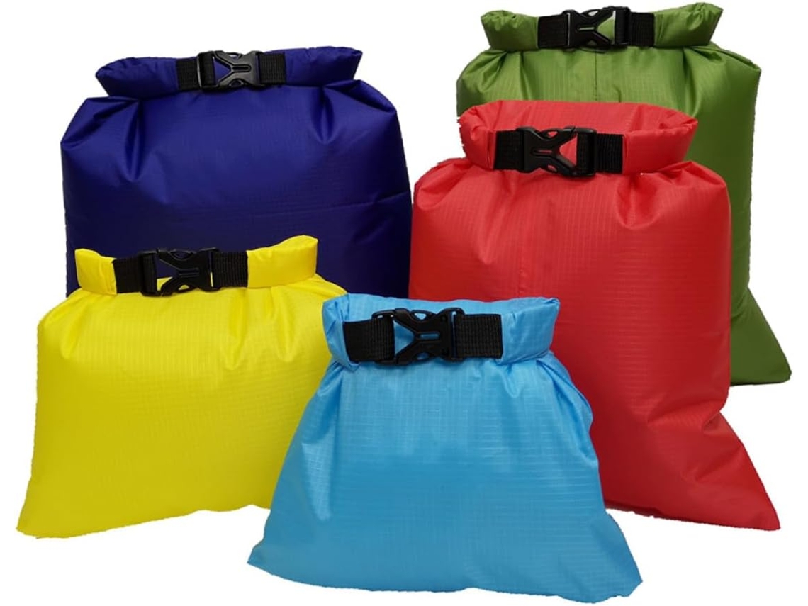 De 5 Sacos Impermeáveis Para Armazenamento, Ideais Para Viagens, Caminhadas E Diversas Atividades Ao Ar Livre