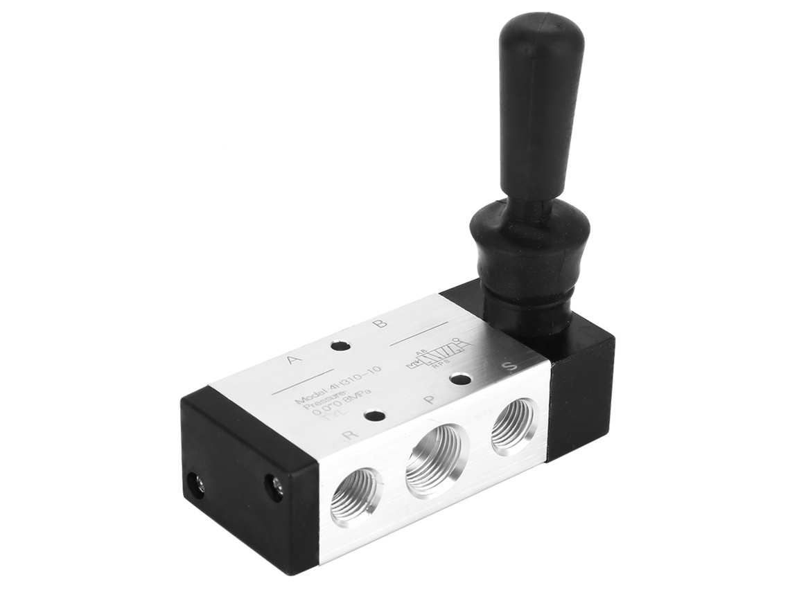 Laxiscreed Válvula Pneumática Mecânica De 2 Posições E 5 Vias Com Interface Pt3/8, Operação Manual