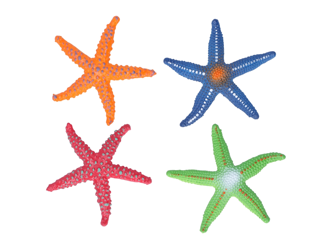 Mali 4pcs Modelo de Estrela do mar Simulada Brinquedo Educativo Infantil Plástico com Textura Delicada