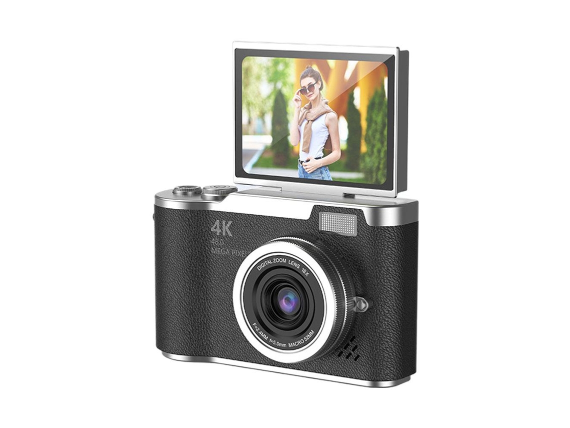 Câmera Digital 4k De 48 Mp Para Crianças, Câmera De Vlog Com Foco Automático De 2,4 Polegadas Brilvibera
